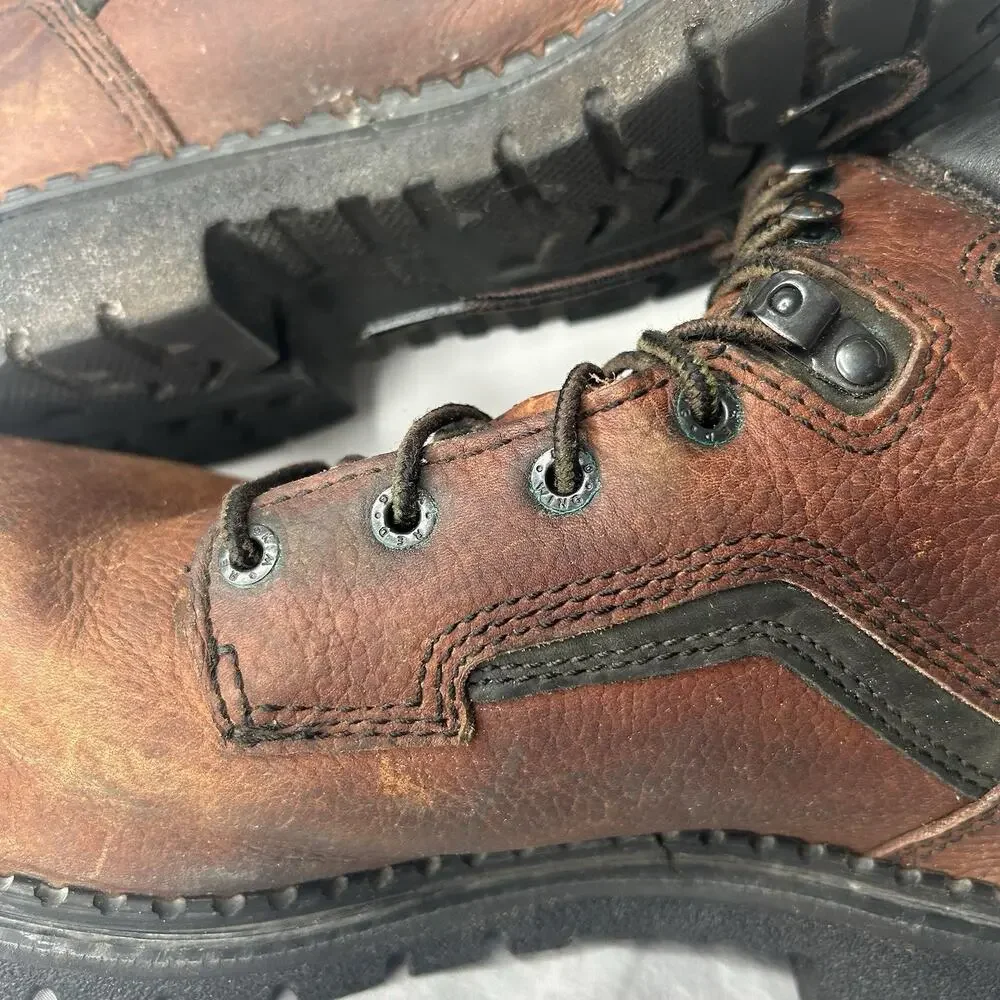 Red Wing Steel Toe Leather Boots Size 15 D Brown Work Style 2226